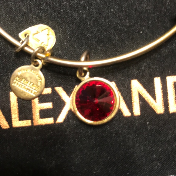 Ruby Birthstone Alex and Ani gold bracelet - Picture 2 of 3